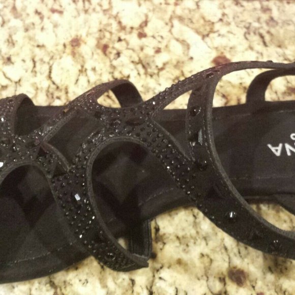 ARIZONA JEAN CO Black flat (AZ MARLEY) Sandals Size 6.5 M - NEW in BOX - Picture 7 of 8